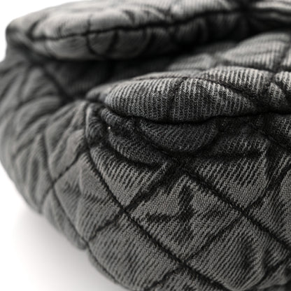 Chanel Washed Denim Quilted Small Denimpression Flap Grey Black 12 of 13