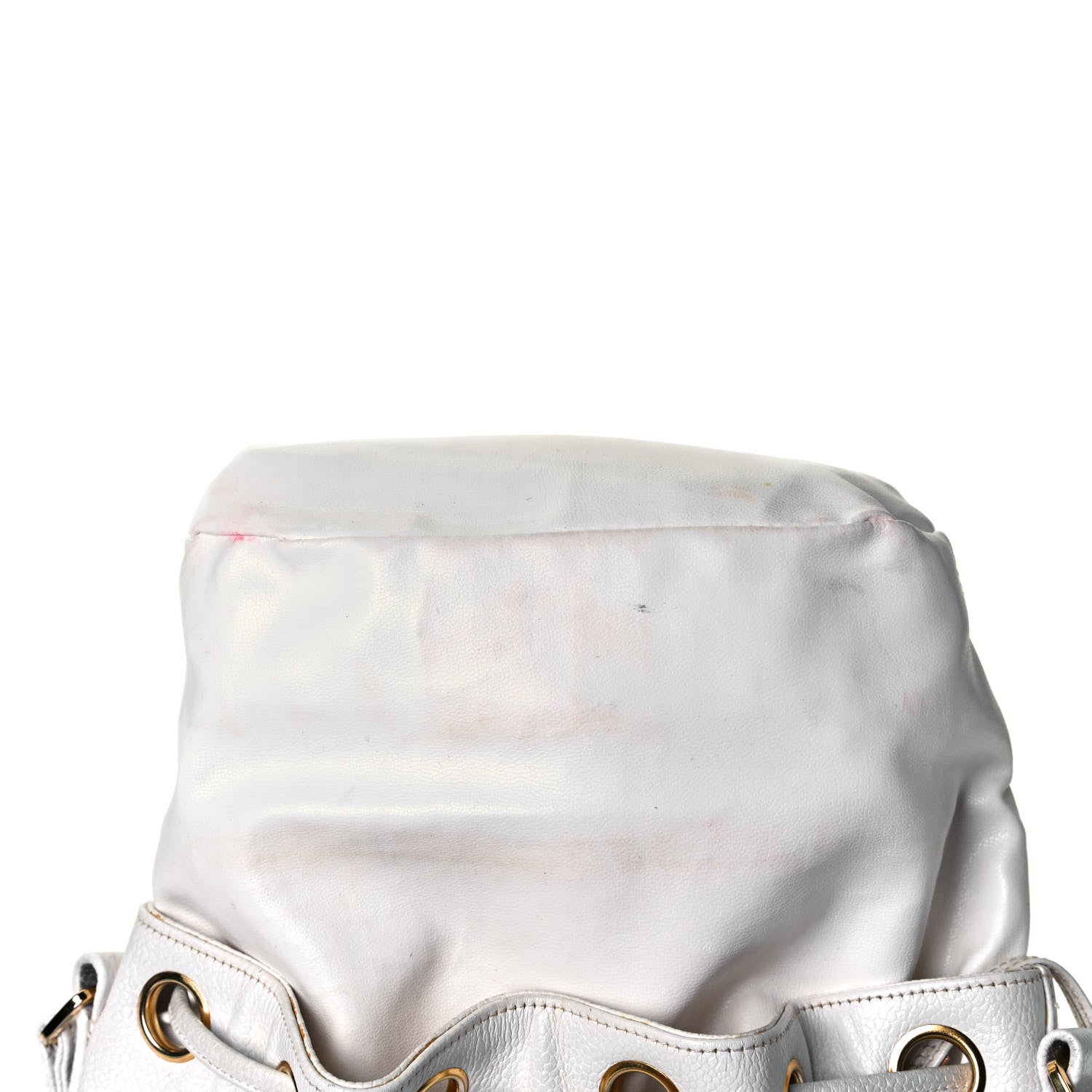 Chanel Caviar Drawstring Bucket Bag White 16 of 17