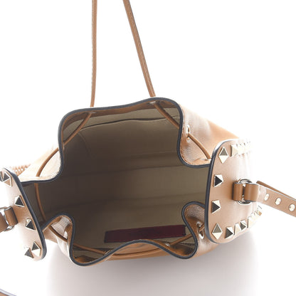 Valentino Garavani Vitello Rockstud Bucket Bag Bright Cognac 5 of 7