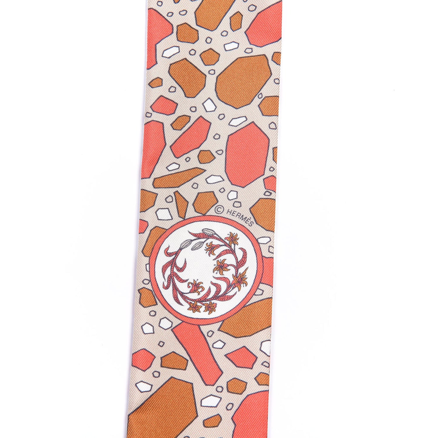 Silk La Danse Des Amazones Twilly Beige Corail Brun