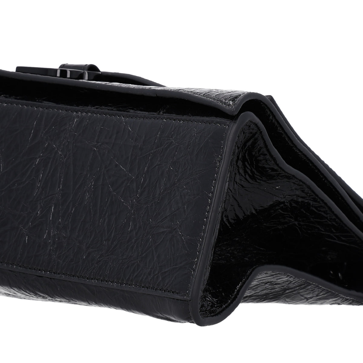 Balenciaga Crushed Calfskin Monochrome Medium Crush Chain Bag Black 10 of 10
