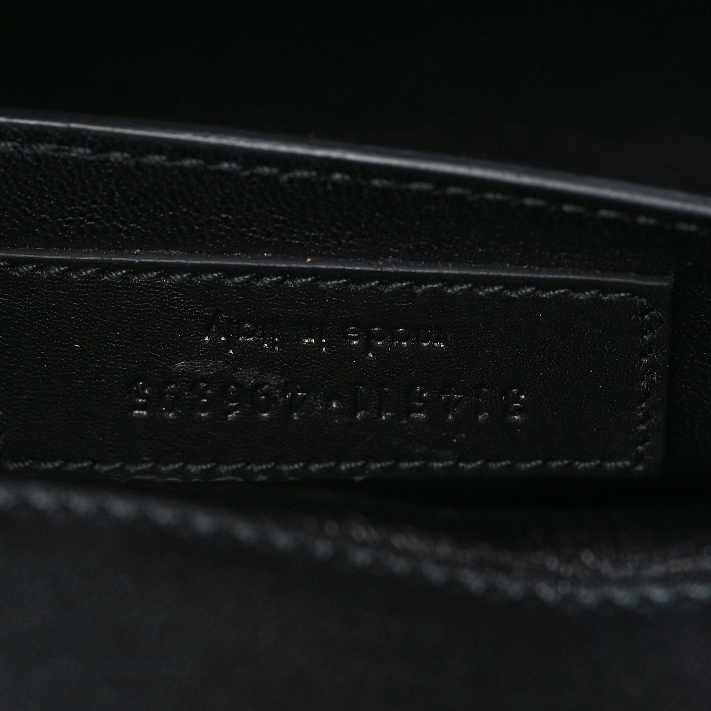 Calfskin Diagonal Clutch Black