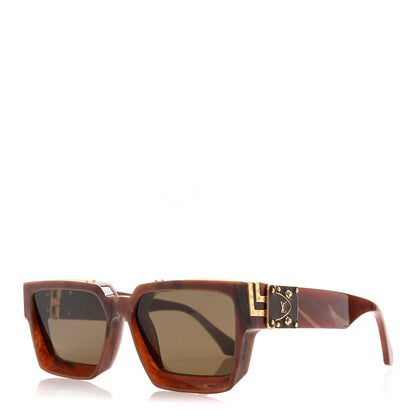 Louis Vuitton Acetate Metal 1.1 Millionaires Sunglasses Z1337W Brown 1 of 8
