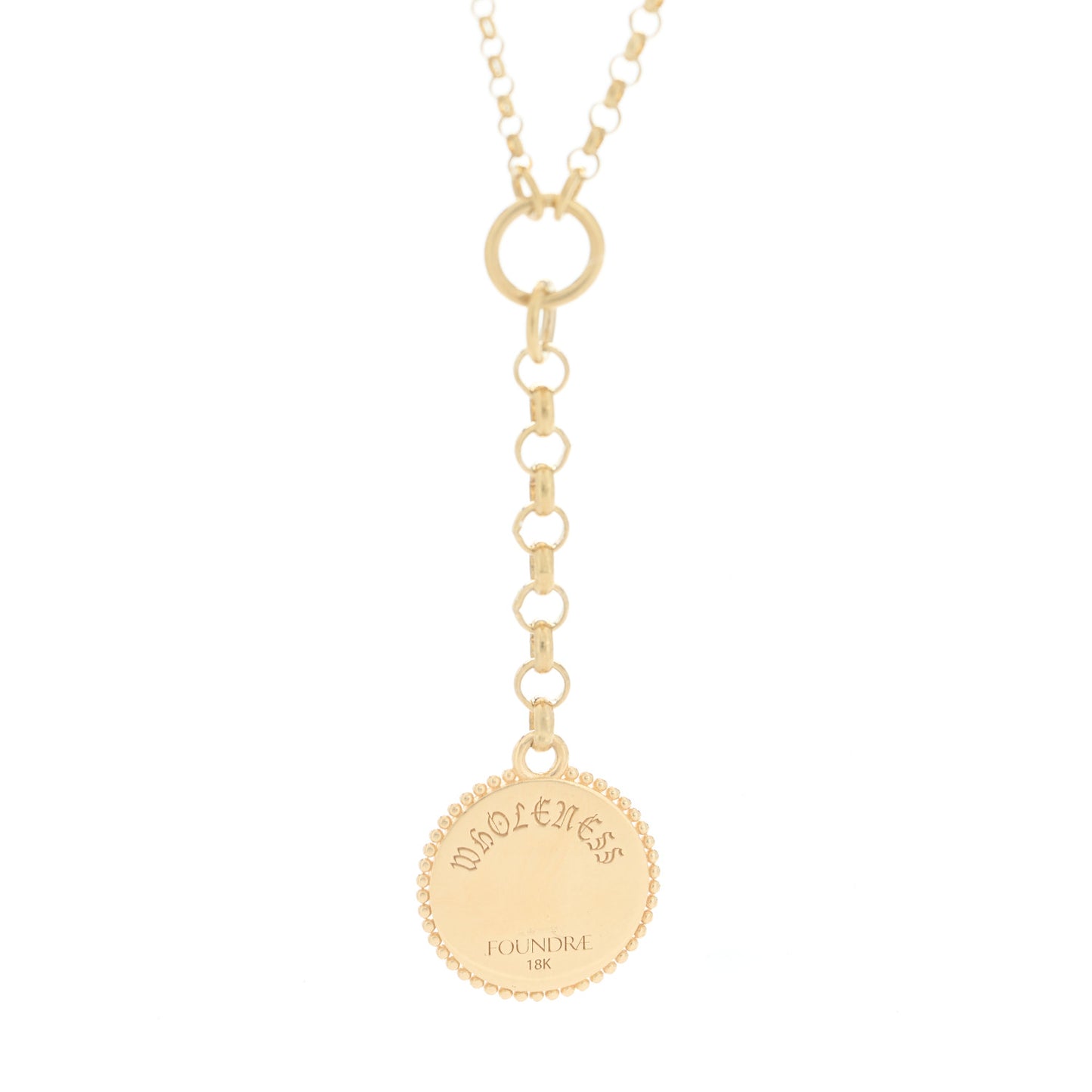 18K Yellow Gold Diamond Wholeness Small Mixed Belcher Chain Necklace