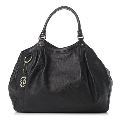 Gucci Guccissima Large Sukey Tote Black 1 of 13