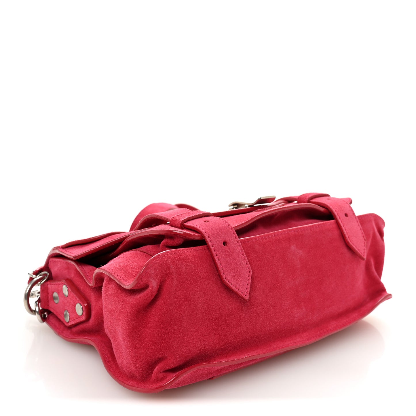 Suede Tiny PS1 Satchel Raspberry
