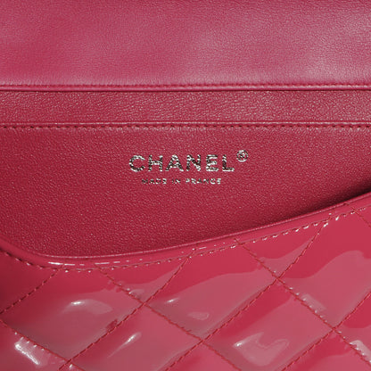 Chanel Patent Quilted Clutch with Chain Flap Pink 7 of 9