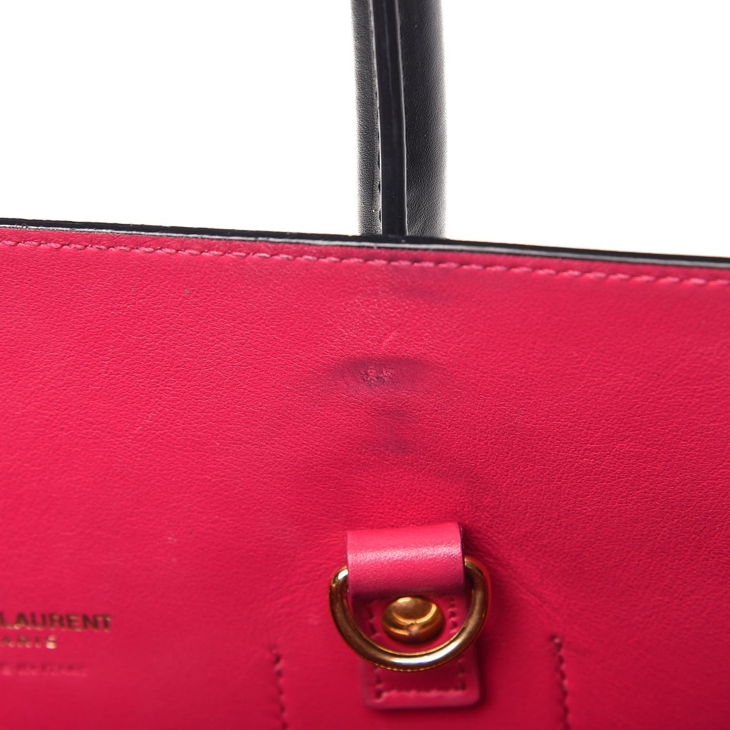Calfskin Small Sac De Jour Black Fuchsia