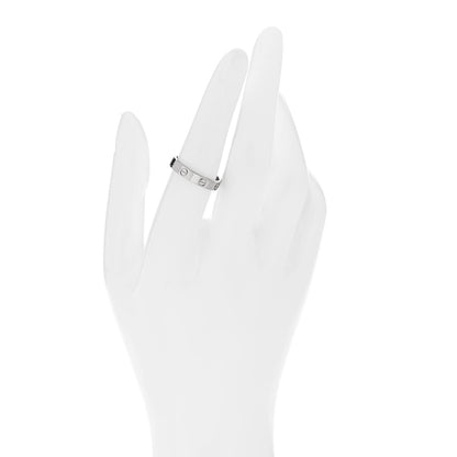 Cartier 18K White Gold 3.5mm LOVE Wedding Band Ring 55 7.25 2 of 5