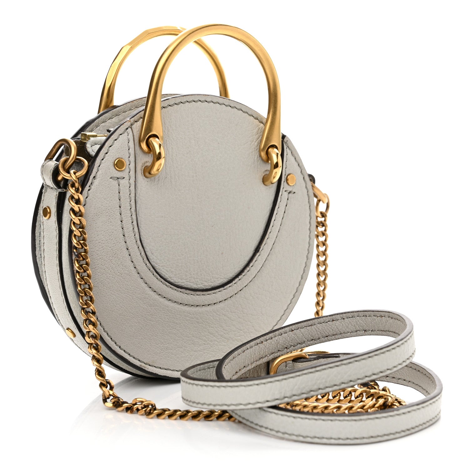 Chloe Goatskin Suede Mini Pixie Bag Motty Grey 2 of 8