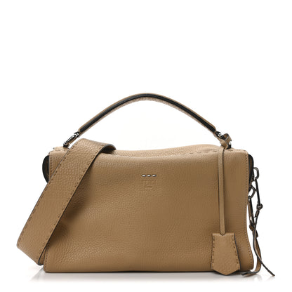 Fendi Cuoio Romano Selleria Lei Boston Tote Miele Scuro 1 of 9