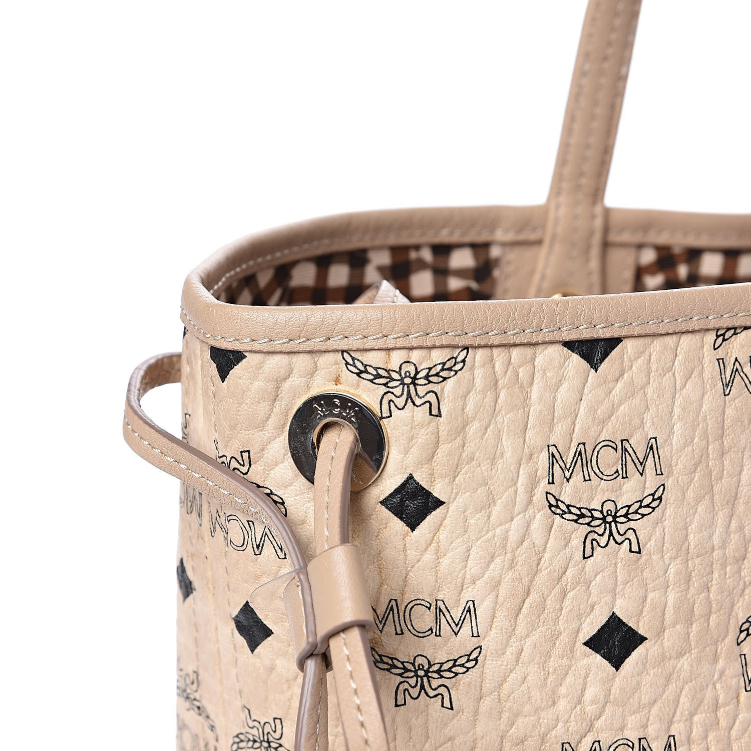 MCM Visetos Medium Liz Reversible Shopper Tote Beige 14 of 21