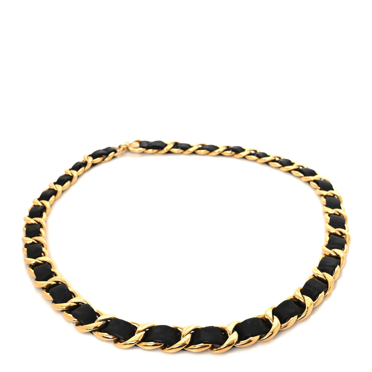 Chanel Lambskin Chain CC Medallion Belt Black Gold 2 of 4