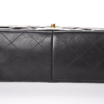 Chanel Lambskin Quilted Jumbo Double Flap Black 10 of 10