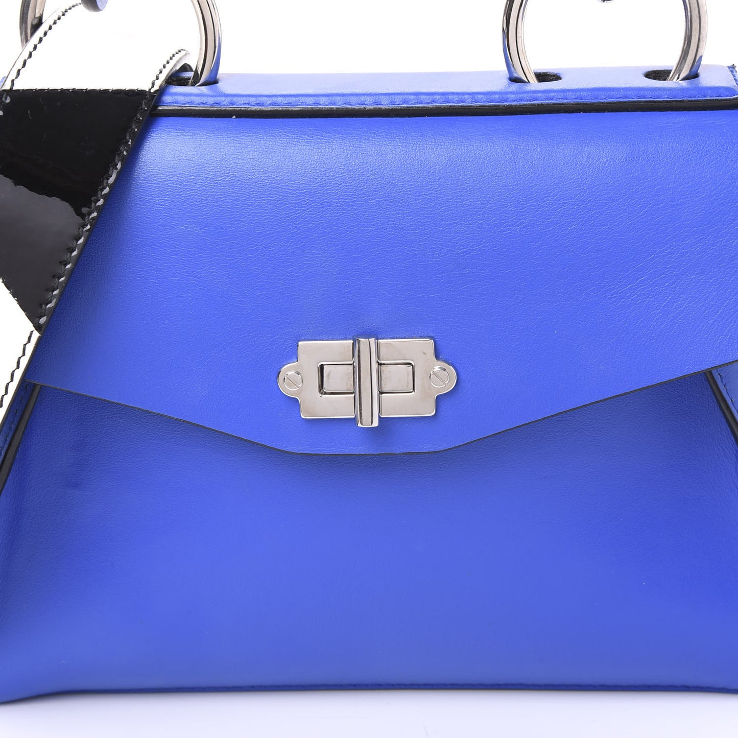 Calfskin Small Hava Top Handle Bag Lapis