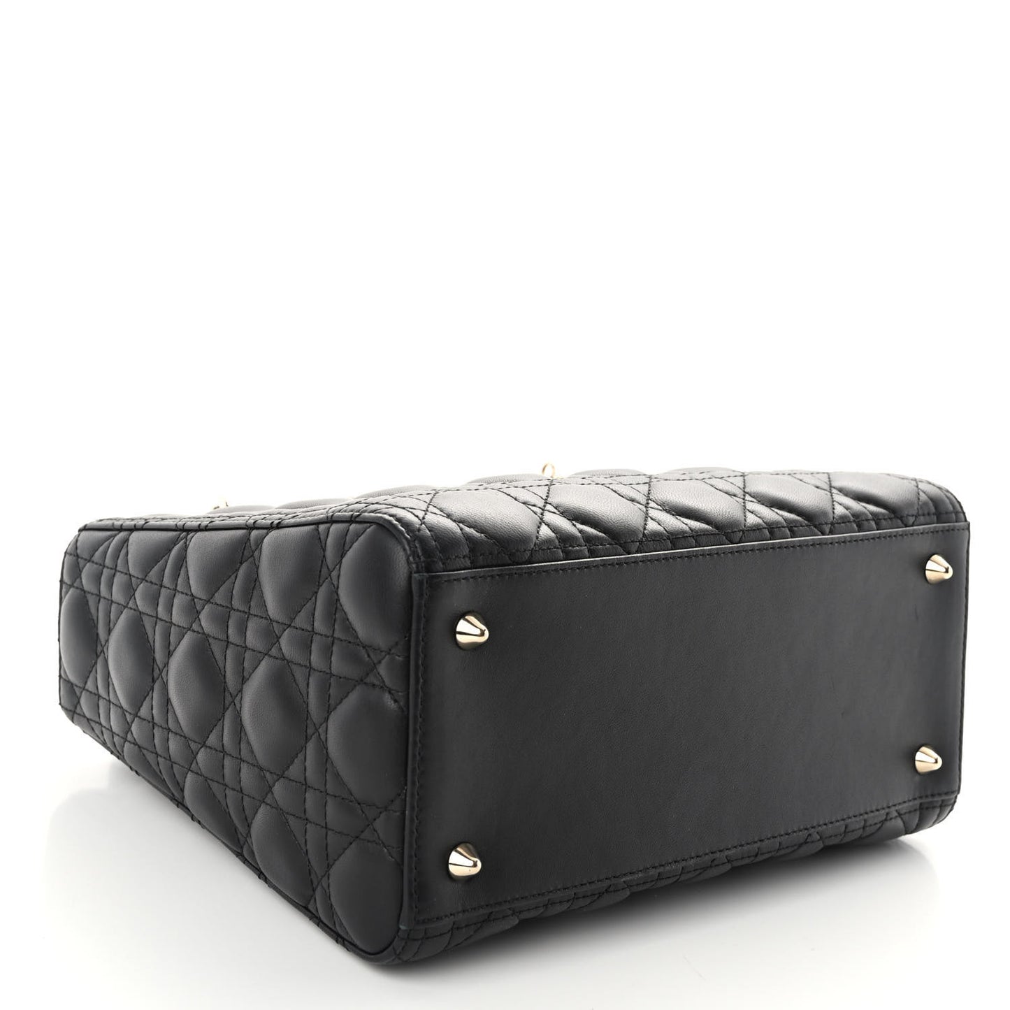 Lambskin Cannage Medium Lady Dior Black
