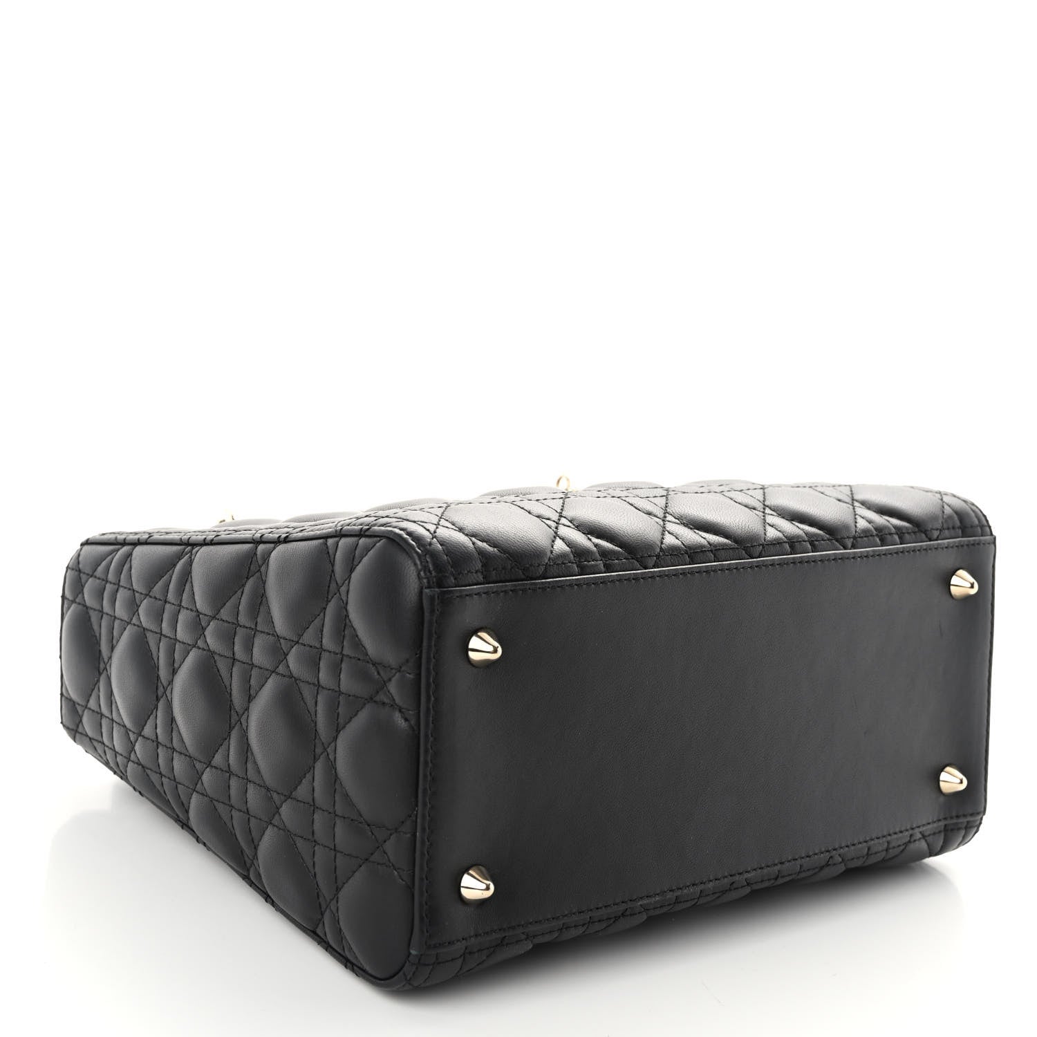 Christian Dior Lambskin Cannage Medium Lady Dior Black 4 of 9