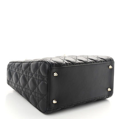 Christian Dior Lambskin Cannage Medium Lady Dior Black 4 of 9