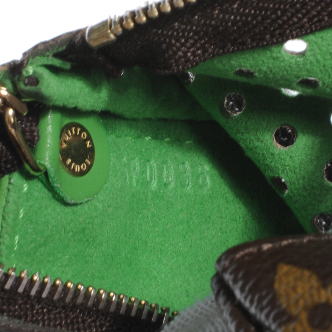 Louis Vuitton Monogram Perforated Key Pouch Green 6 of 7