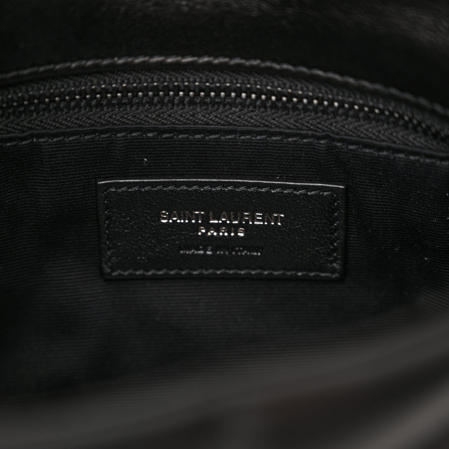 Lambskin Quilted Toy Loulou Puffer Monogram Monochrome Chain Satchel Black