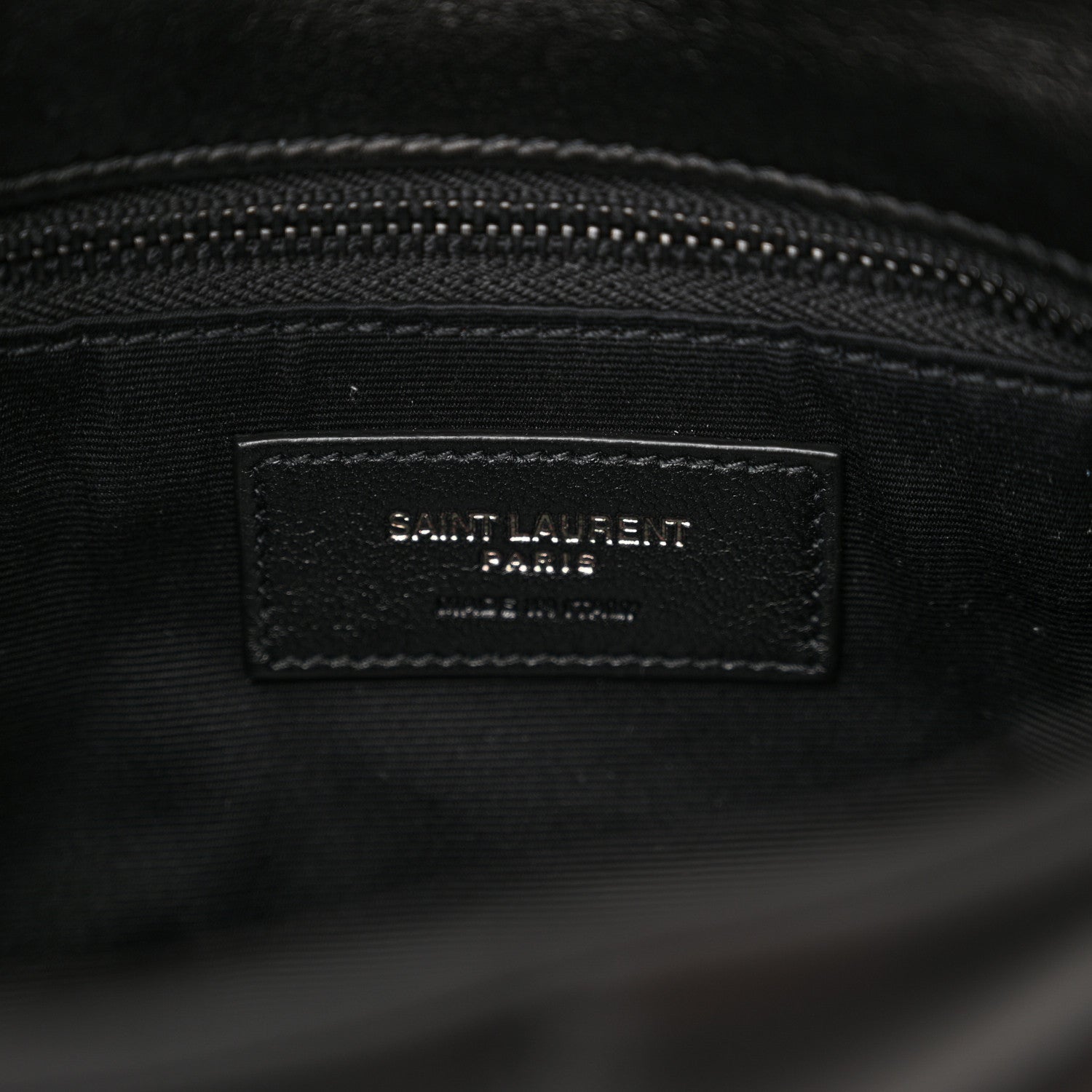 Saint Laurent Lambskin Quilted Toy Loulou Puffer Monogram Monochrome Chain Satchel Black 6 of 10