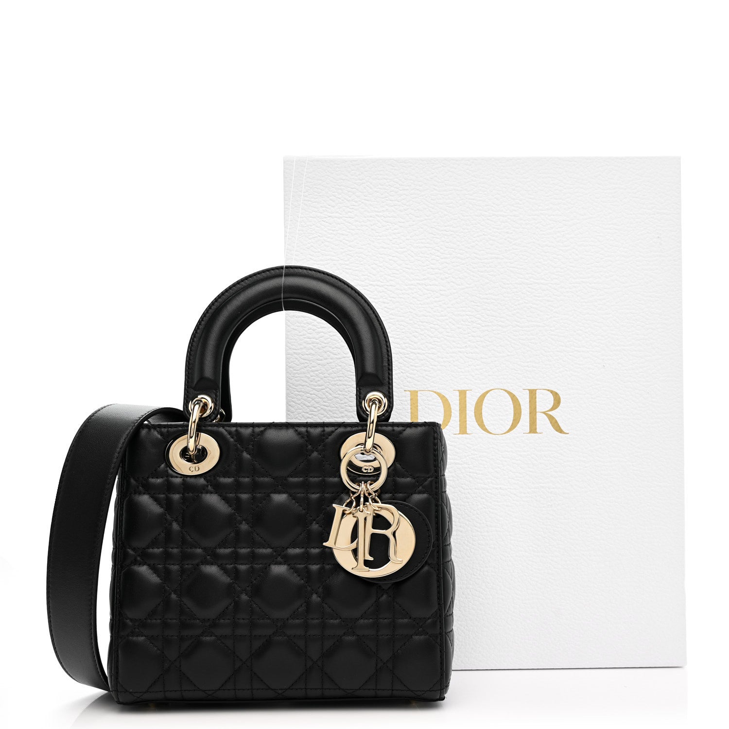 Christian Dior Lambskin Cannage Small My ABCDior Lady Dior Black 11 of 11