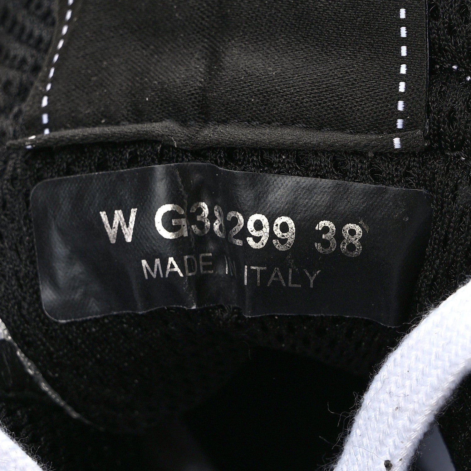 Chanel Mesh Suede Calfskin Grained Calfskin Womens CC Sneakers 38 White Black 8 of 8