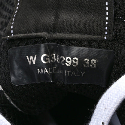 Chanel Mesh Suede Calfskin Grained Calfskin Womens CC Sneakers 38 White Black 8 of 8