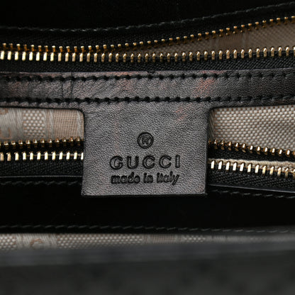 Gucci Calfskin Bright Diamante Medium Top Handle Bag Black 8 of 16