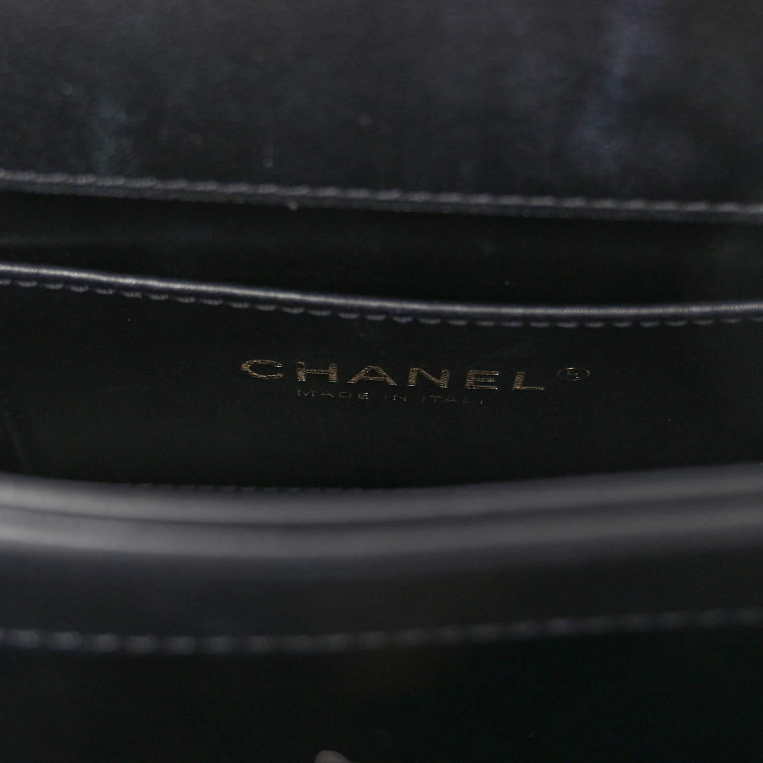 Chanel Lambskin Quilted Chain Logo Top Handle Flap Black 6 of 11