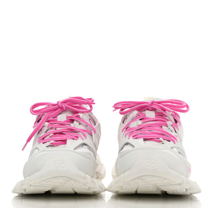Balenciaga Mesh Rubber Bi-Color Womens Track Sneakers 39 White Fluo Pink 2 of 7