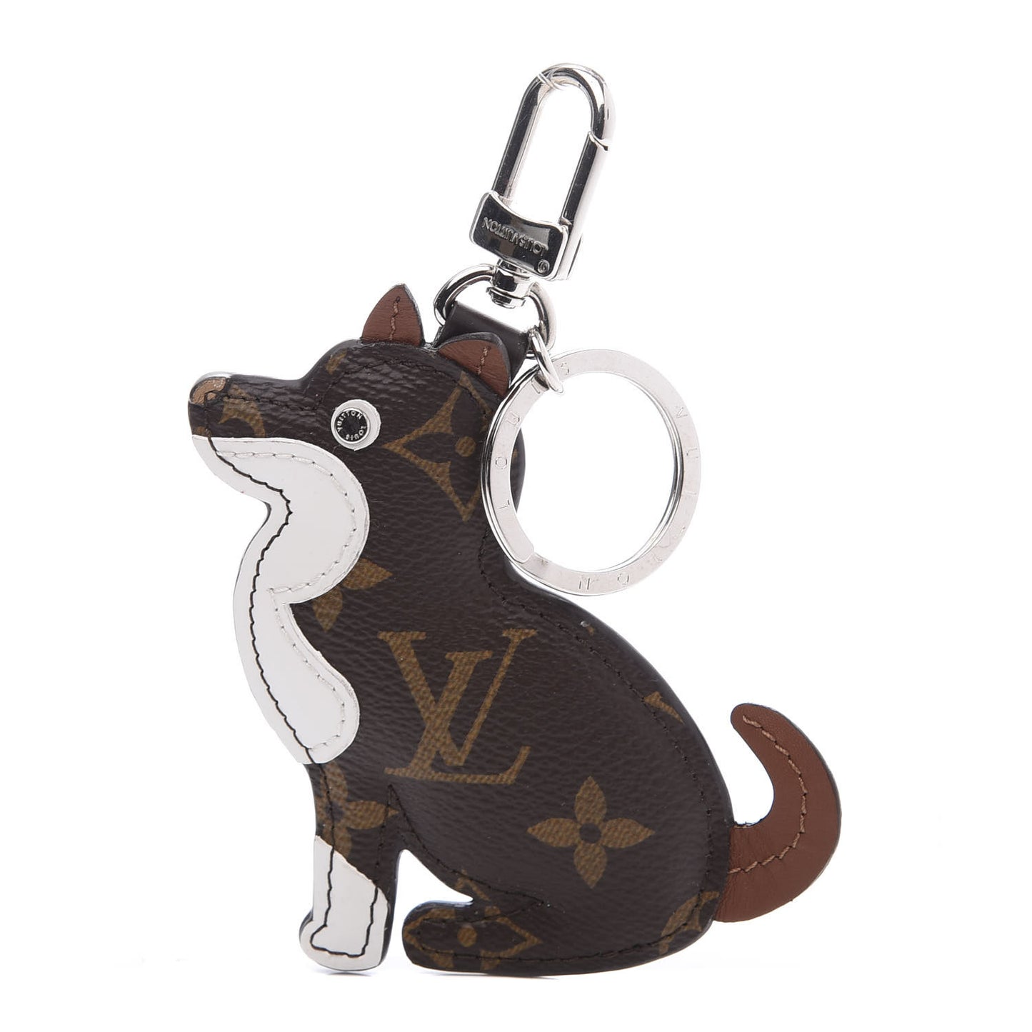 Monogram Dog Bag Charm Key Holder