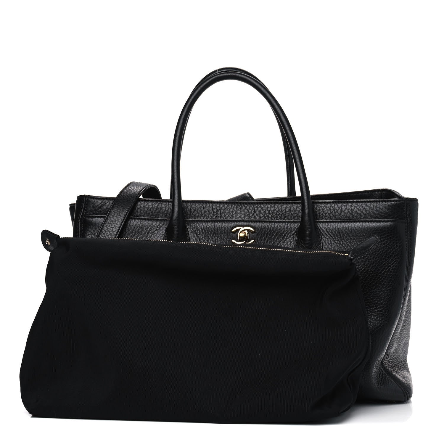 Chanel Calfskin Cerf Executive Shopper Tote Black 6 of 6