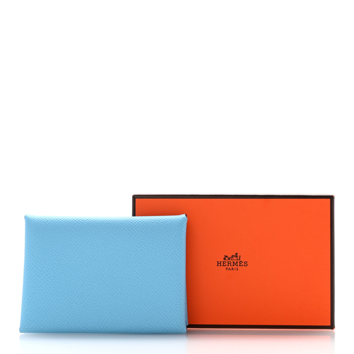 Hermes Epsom Calvi Duo Card Case Celeste 8 of 8