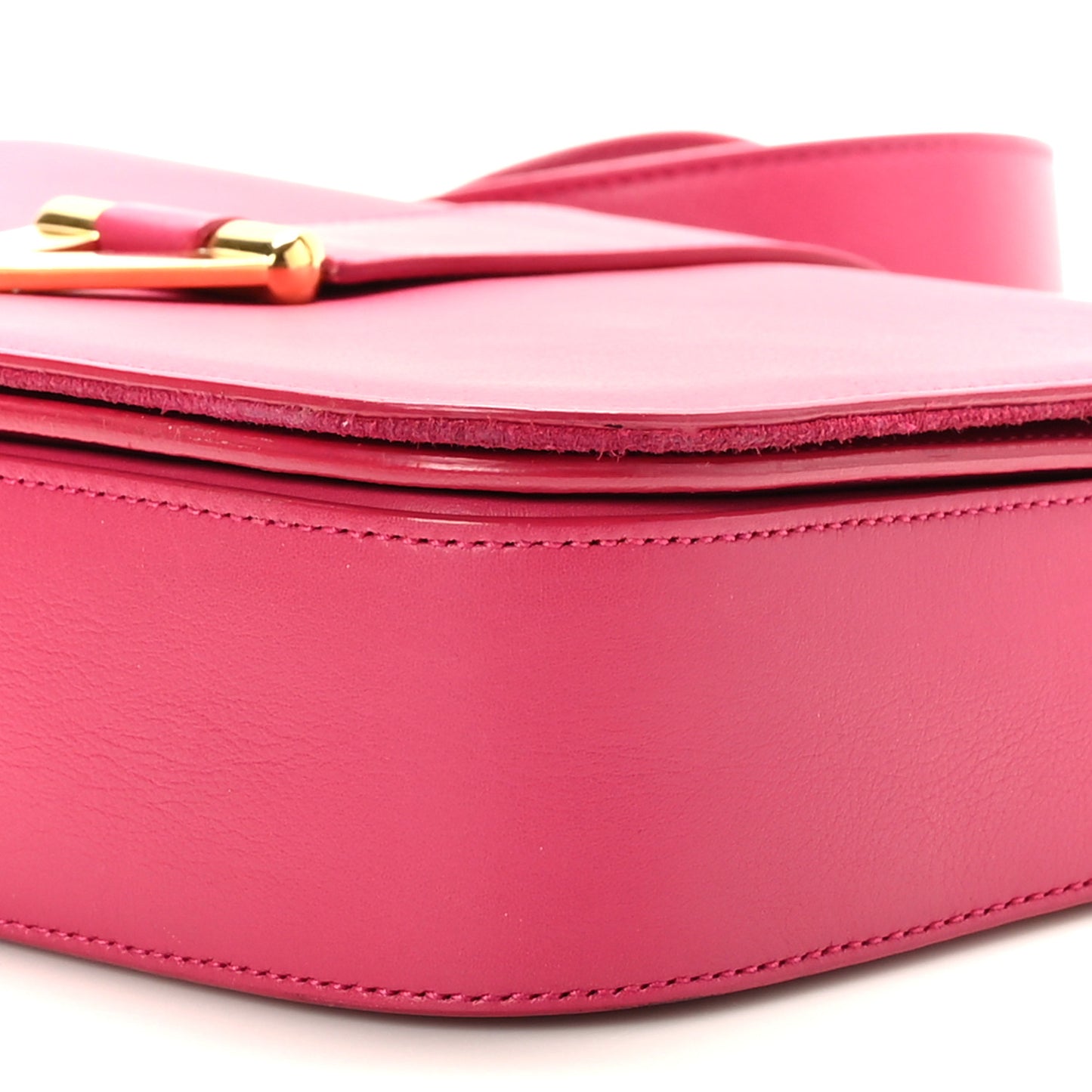 Calfskin Classic Y Satchel Fuchsia