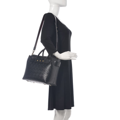Burberry Calfskin Embossed Monogram Small Belt Bag Black 2 of 11
