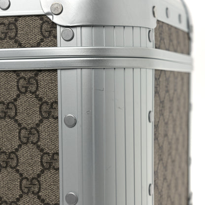 Gucci GG Supreme Monogram Aluminum Porter Beauty Case Silver 14 of 16