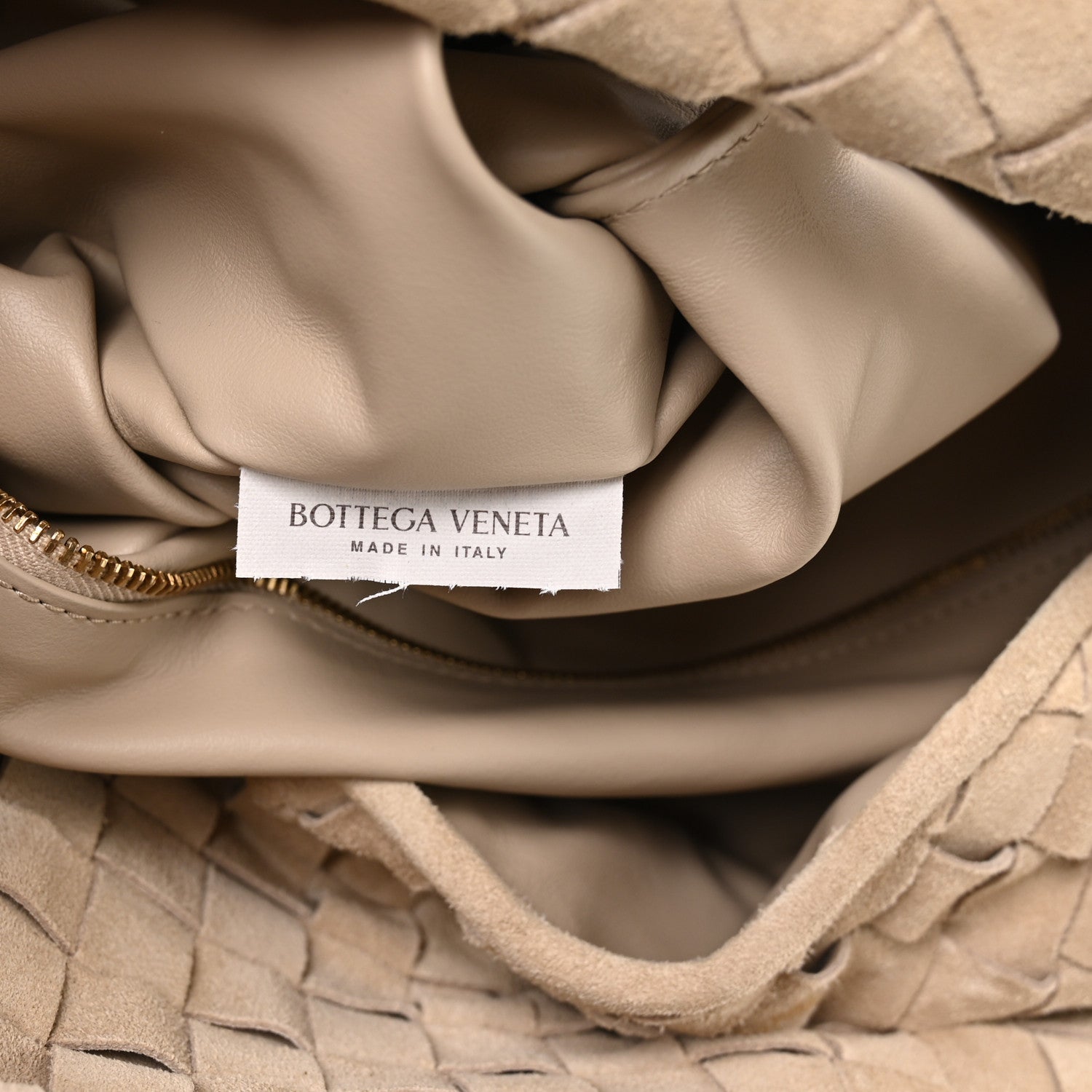 Bottega Veneta Suede Intrecciato Large Hop Ecru 5 of 9