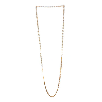 Chanel Pearl CC Multi Strand Long Necklace Light Gold 3 of 5