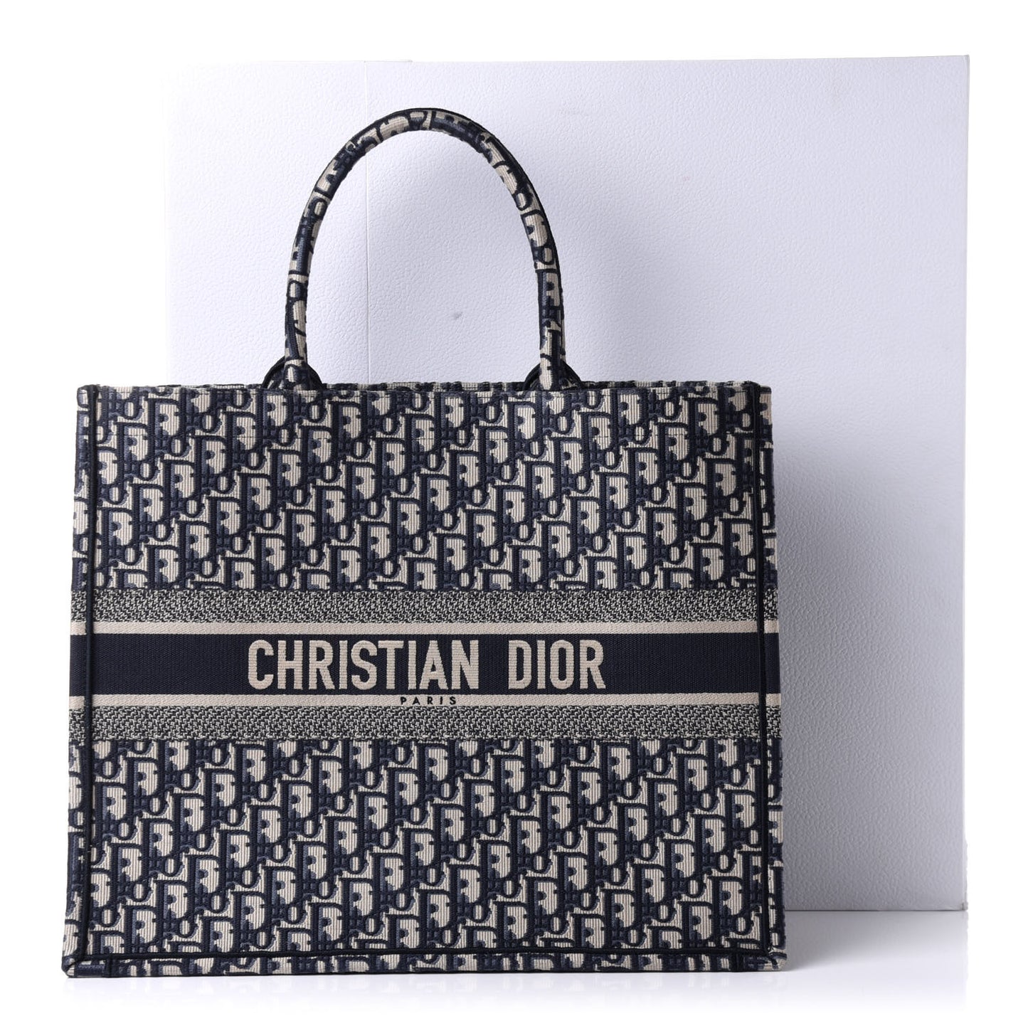 Oblique Book Tote Blue Multicolor