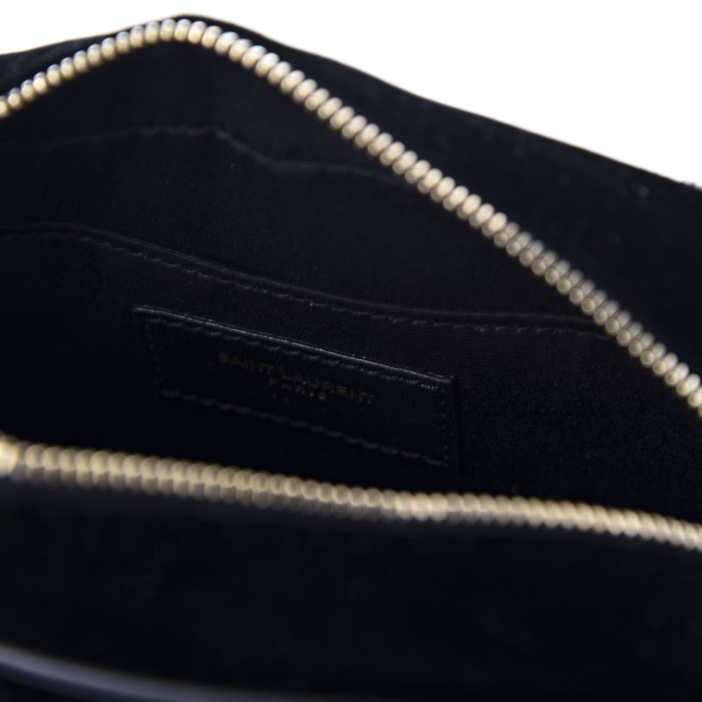 Velour Matelasse Monogram Lou Belt Bag Black