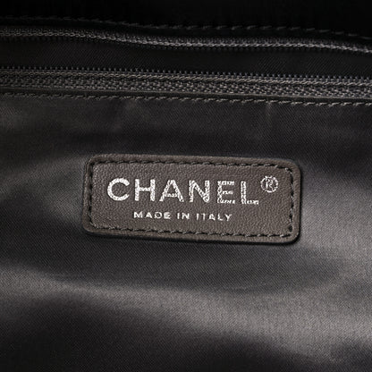 Chanel Lambskin Patent Calfskin Brooklyn Patchwork Extra Large Hobo Black 6 of 11