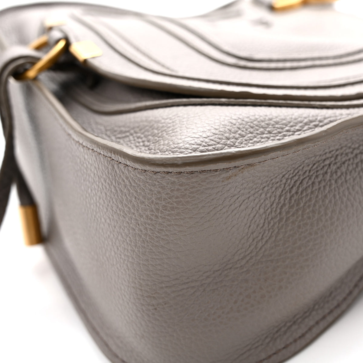 Calfskin Small Marcie Satchel Cashmere Grey