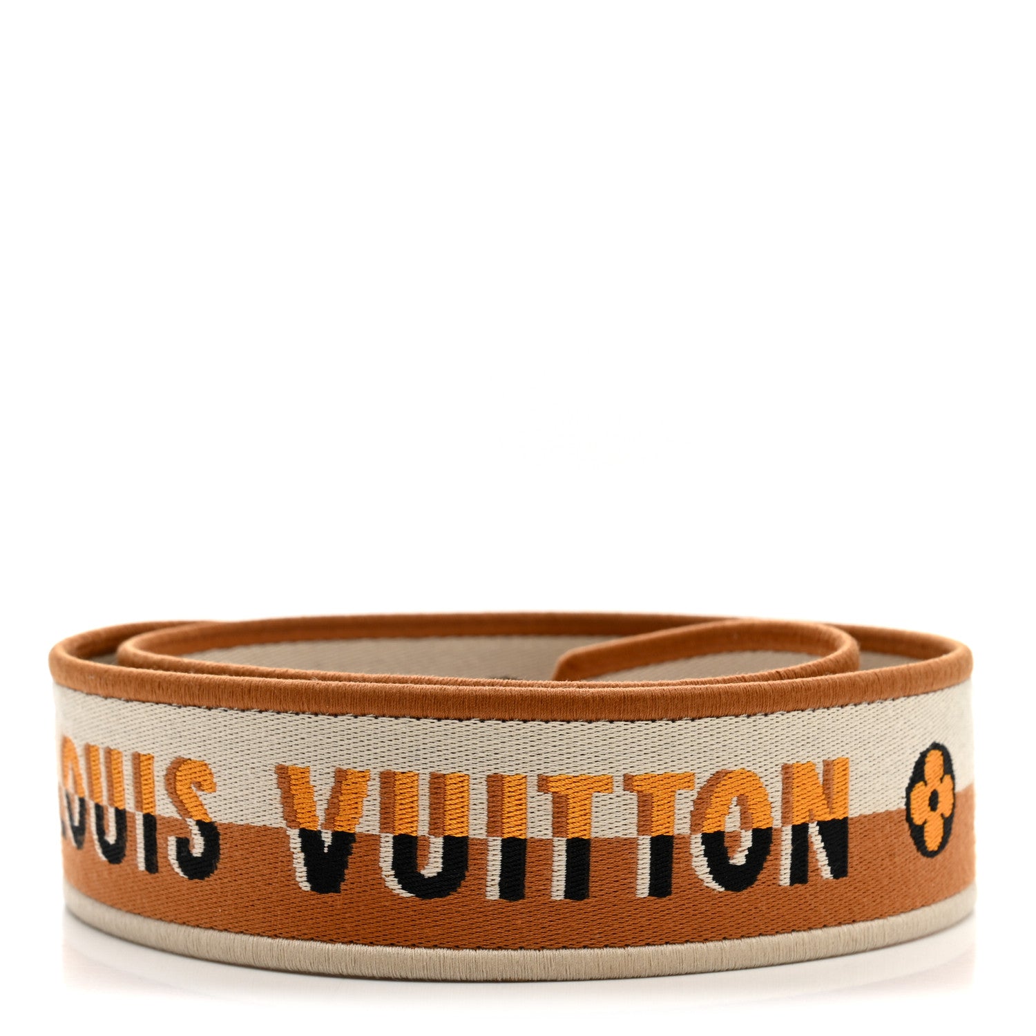Louis Vuitton Jacquard Alma BB Shoulder Strap Honey Gold 2 of 3