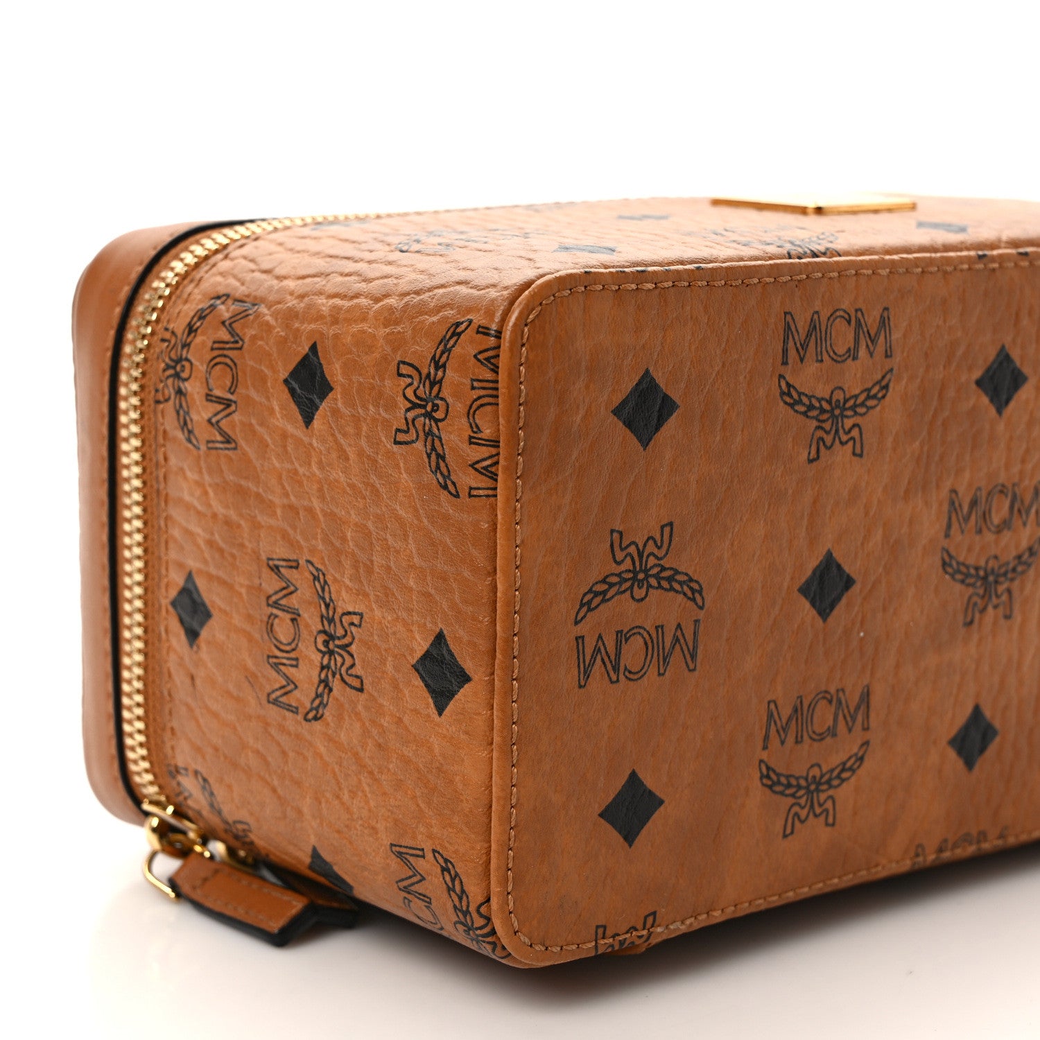 MCM Visetos Rockstar Vanity Case Cognac 7 of 8