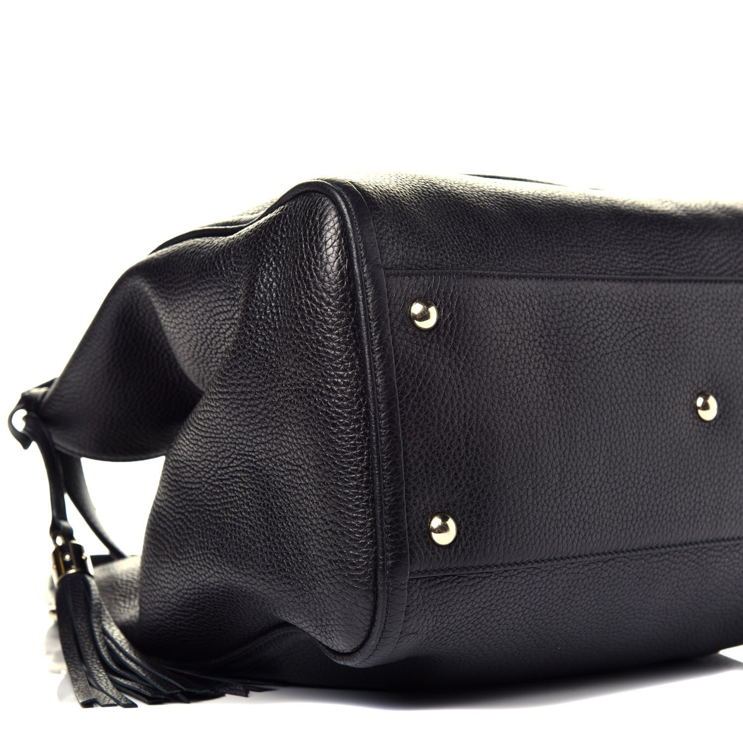 Gucci Pebbled Calfskin Medium Soho Shoulder Bag Black 8 of 9