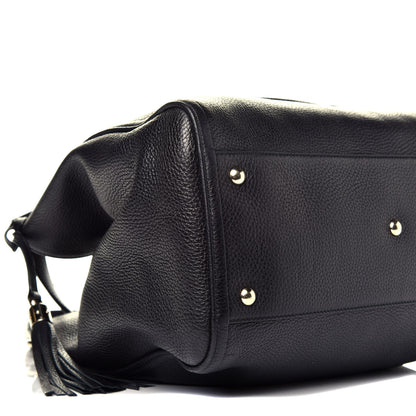 Gucci Pebbled Calfskin Medium Soho Shoulder Bag Black 8 of 9