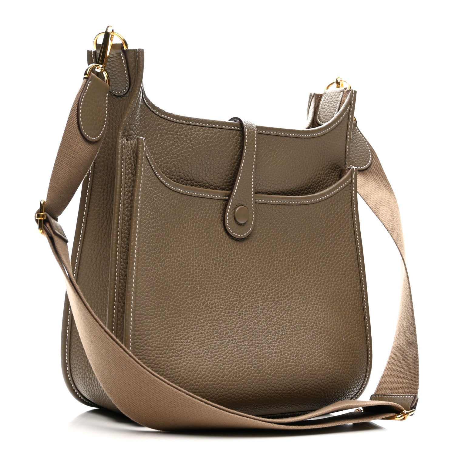 Hermes Taurillon Clemence Evelyn III PM Etoupe 3 of 11