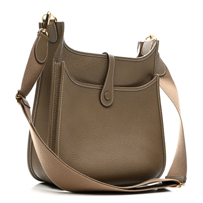 Hermes Taurillon Clemence Evelyn III PM Etoupe 3 of 11
