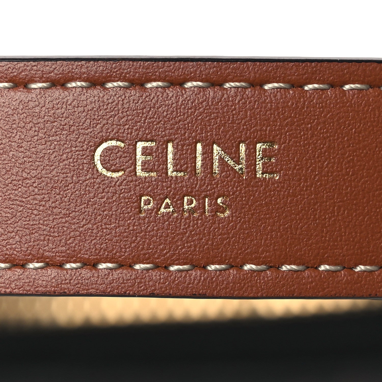 Celine Triomphe Canvas Calfskin Ava Shoulder Bag Tan 6 of 13